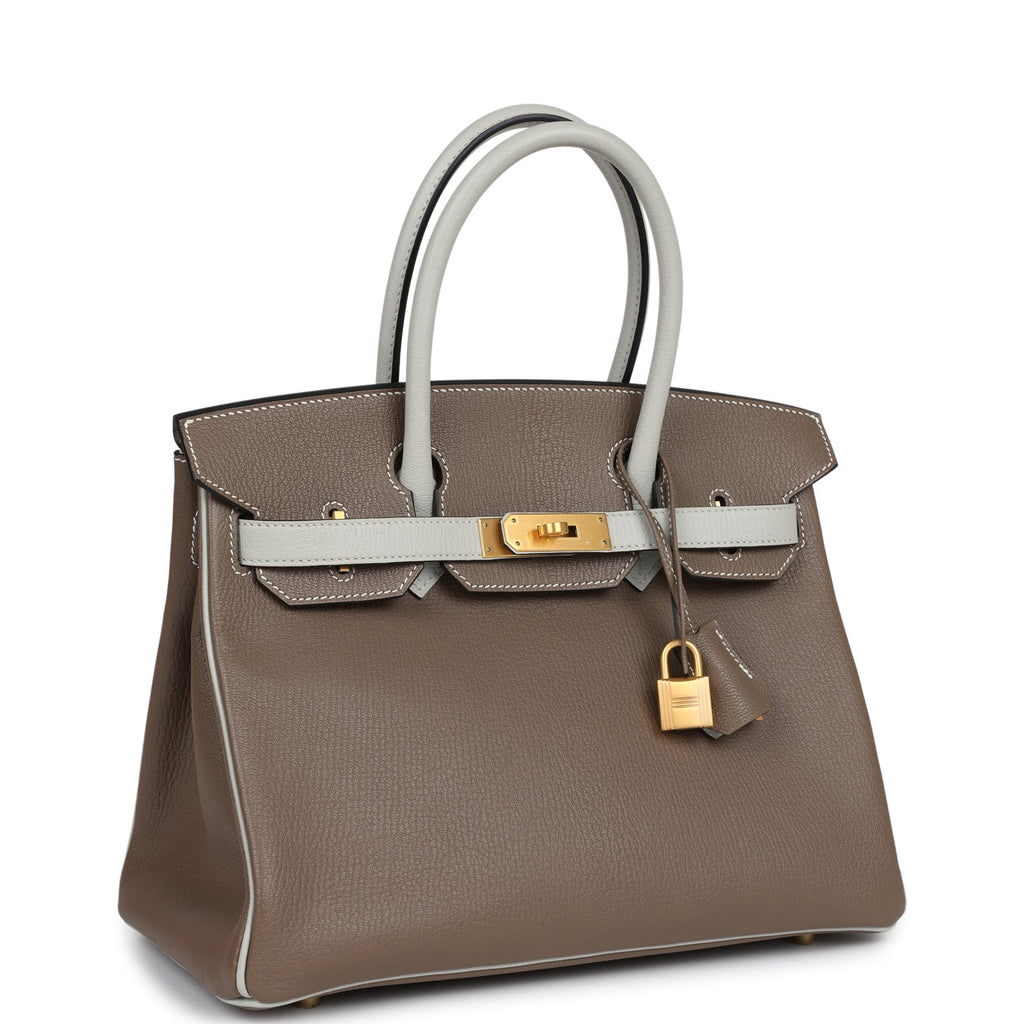 Hermès Special Order Birkin 30 Etoupe/Gris Perle - Brushed Gold Hardware 2 Hermès Special Order Birkin 30 Etoupe/Gris Perle - Brushed Gold Hardware - Image 2