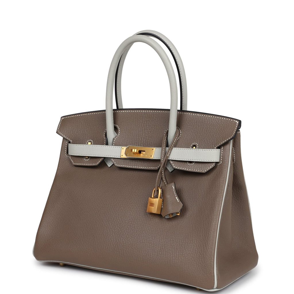 Hermès Special Order Birkin 30 Etoupe/Gris Perle - Brushed Gold Hardware 5 Hermès Special Order Birkin 30 Etoupe/Gris Perle - Brushed Gold Hardware - Image 5