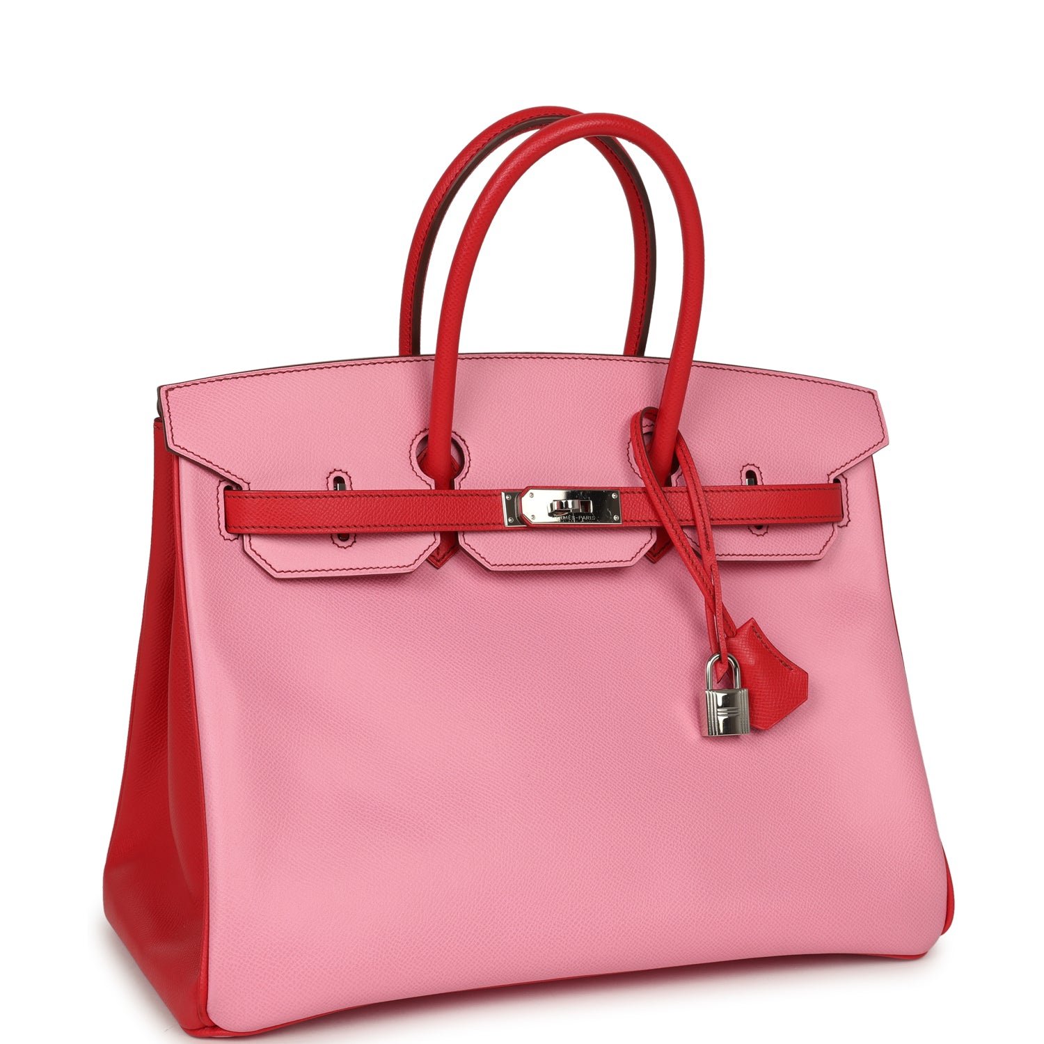 Pre-owned Hermes Special Order (HSS) Birkin 35 Bubblegum, Bougainvillea Epsom Palladium Hardware - view 2