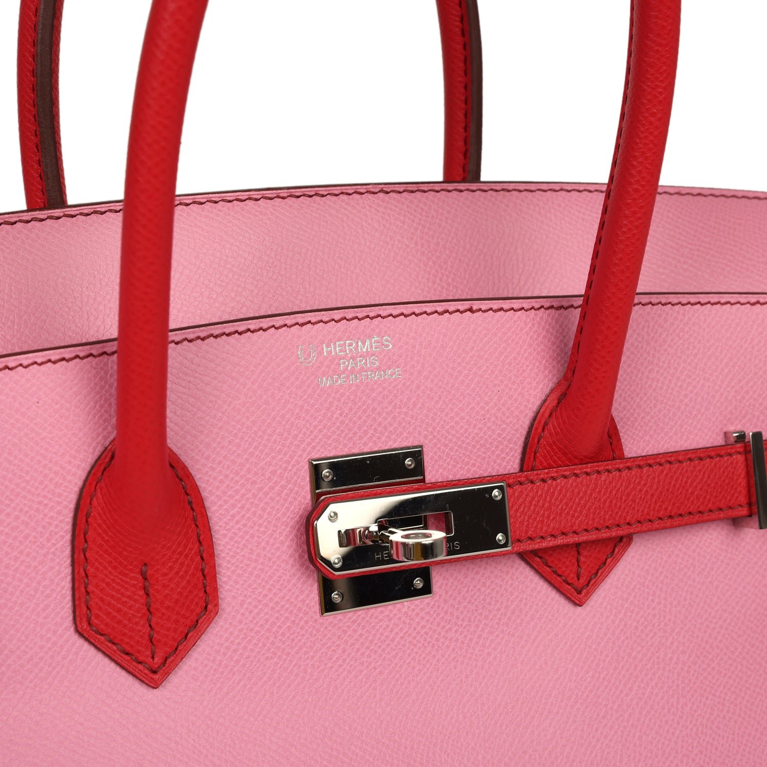 Pre-owned Hermes Special Order (HSS) Birkin 35 Bubblegum, Bougainvillea Epsom Palladium Hardware - view 7