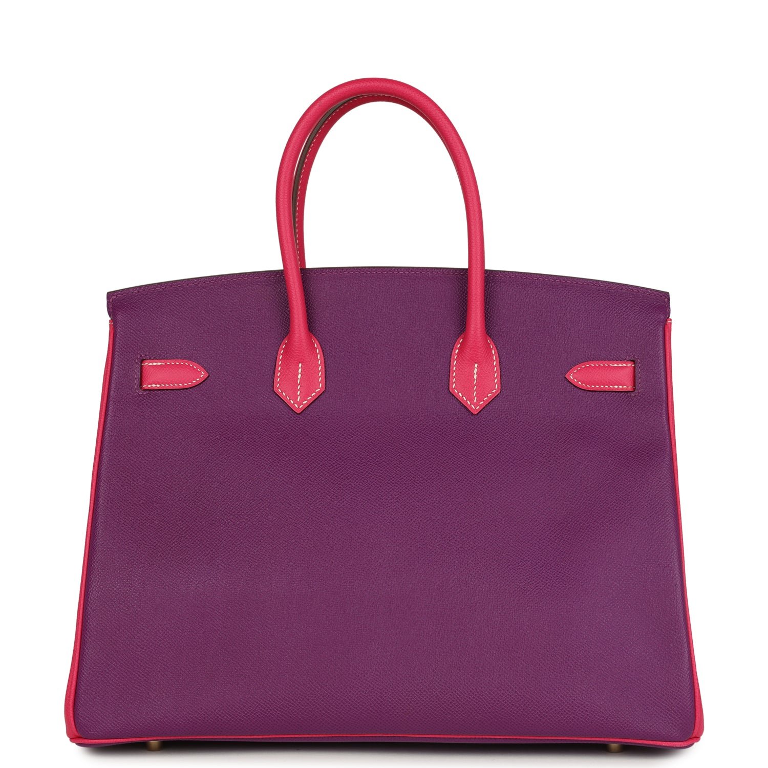 Pre-owned Hermes Special Order (HSS) Birkin 35 Violet, Rose Tyrien Epsom Gold Hardware - view 4