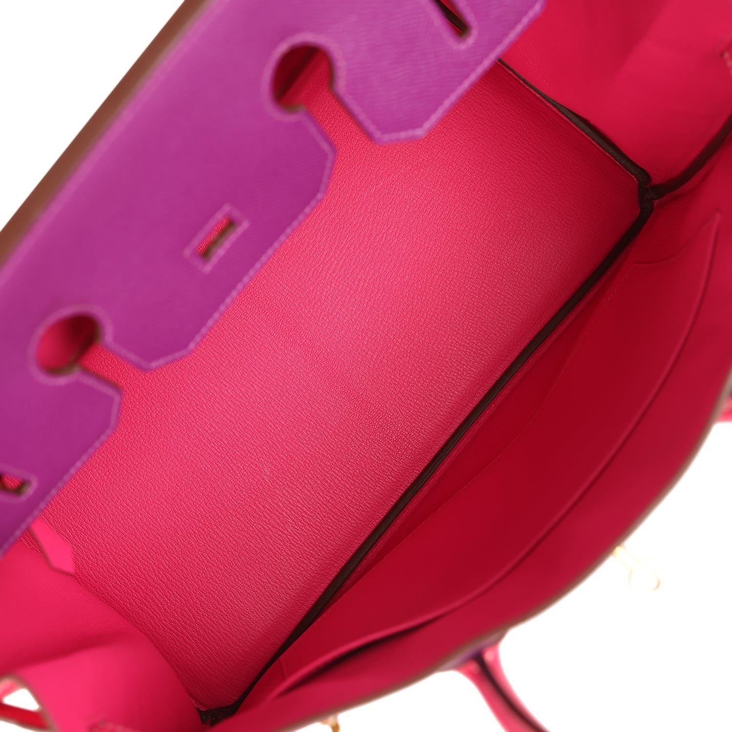 Pre-owned Hermes Special Order (HSS) Birkin 35 Violet, Rose Tyrien Epsom Gold Hardware - view 8