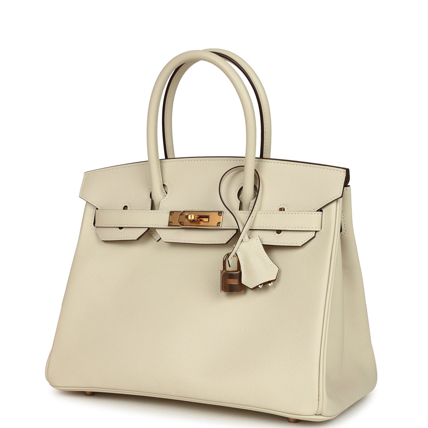 Pre-owned Hermes Special Order (HSS) Birkin 30 Craie Verso Epsom Rose Gold Hardware - view 5