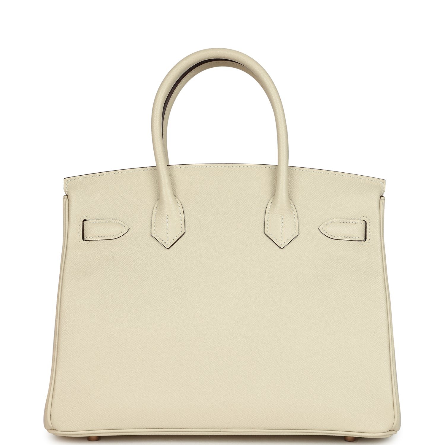 Pre-owned Hermes Special Order (HSS) Birkin 30 Craie Verso Epsom Rose Gold Hardware - view 4
