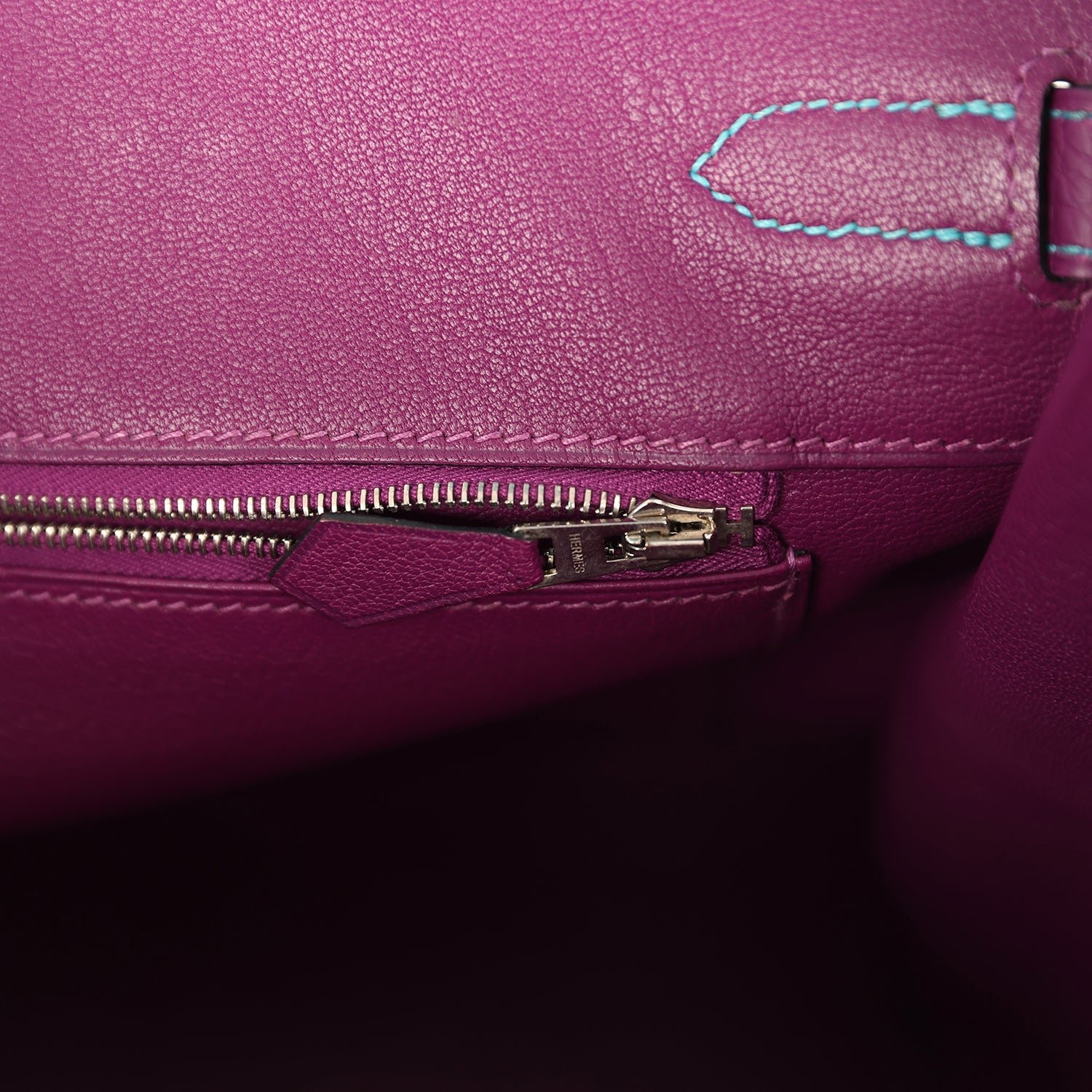 Pre-owned Hermes Special Order (HSS) Birkin 35 Bleu Izmir, Anemone Togo Brushed Palladium Hardware - view 9