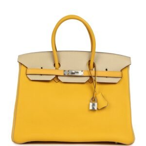 Hermes Special Order (HSS) Birkin 35 Soleil, Parchemin Togo Palladium Hardware