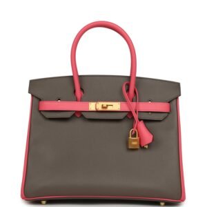 Hermes Special Order (HSS) Birkin 30 Etain, Rose Azalee Epsom Brushed Gold Hardware