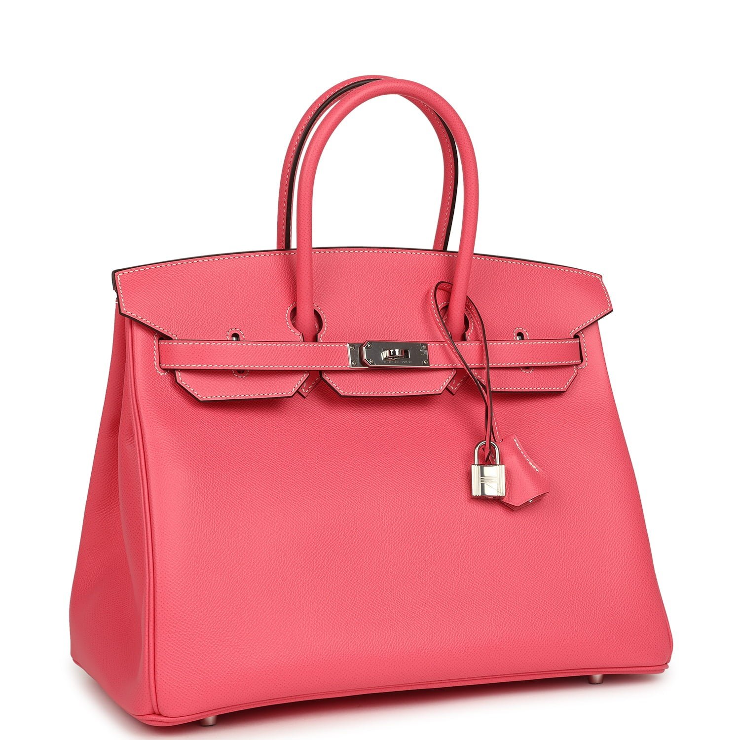 Hermes Special Order (HSS) Birkin 35 Rose Azalee Epsom Palladium Hardware - view 2