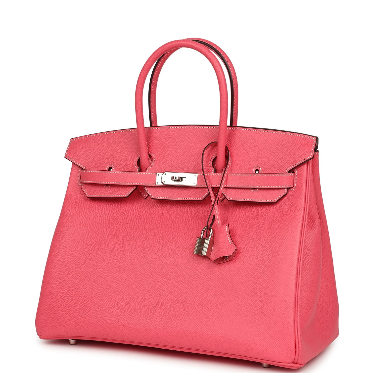 Hermes Special Order (HSS) Birkin 35 Rose Azalee Epsom Palladium Hardware - view 5