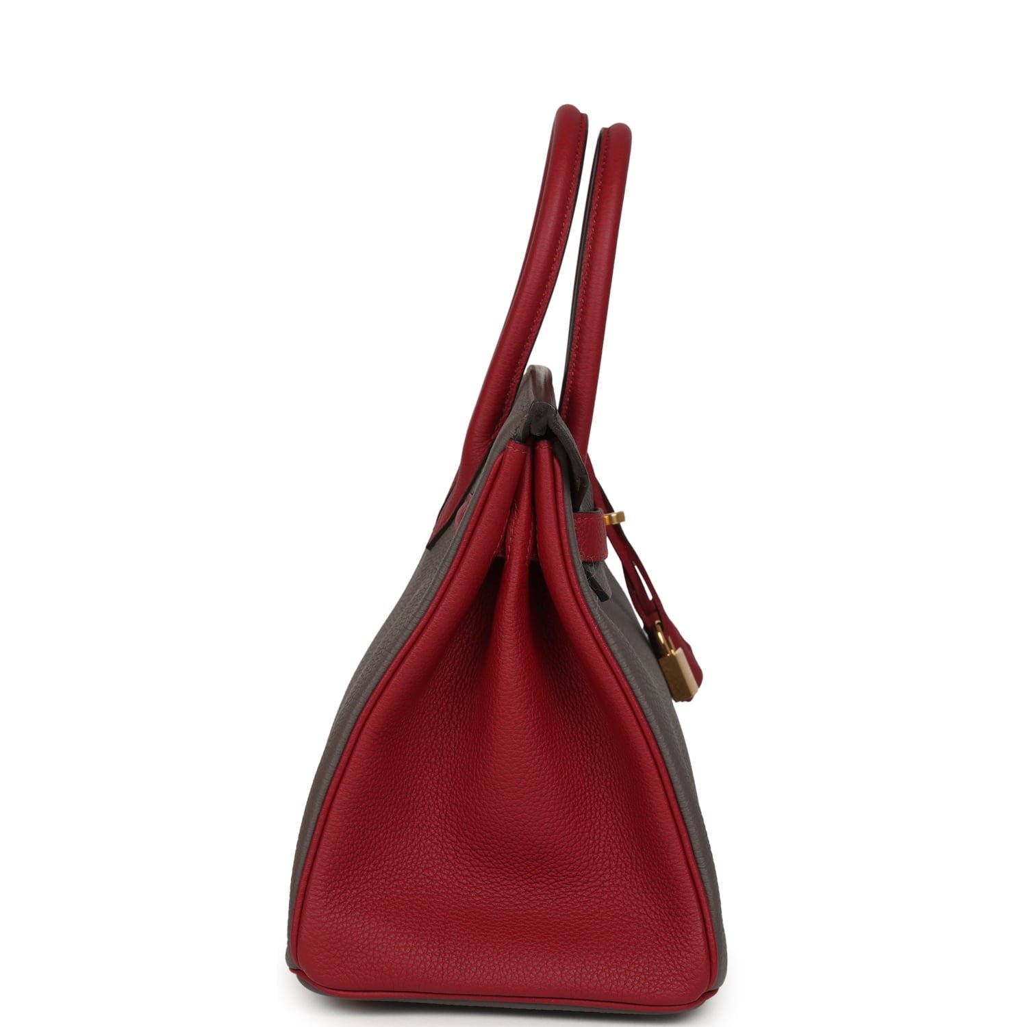 Hermes Special Order (HSS) Birkin 30 Etain, Rouge Grenat Togo Gold Hardware - view 3