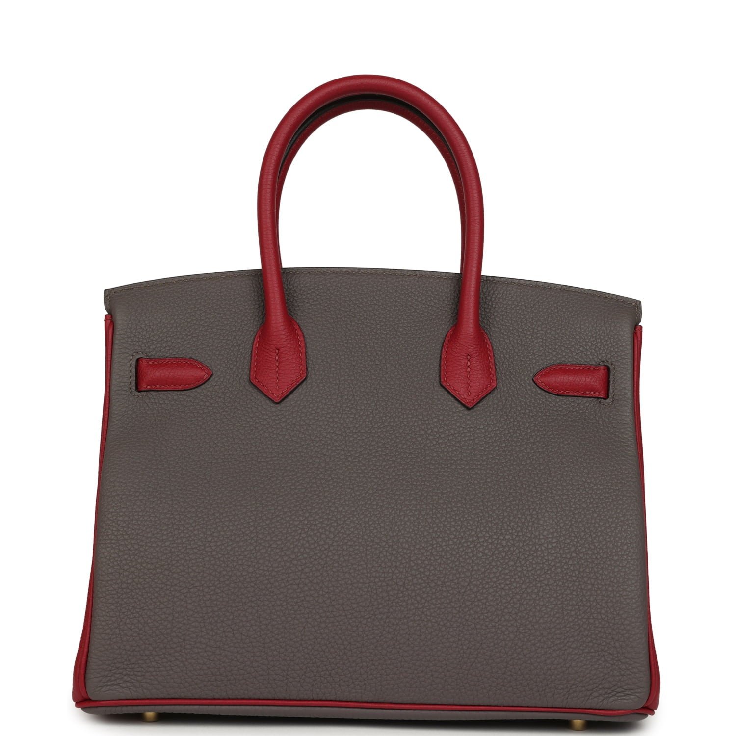 Hermes Special Order (HSS) Birkin 30 Etain, Rouge Grenat Togo Gold Hardware - view 4