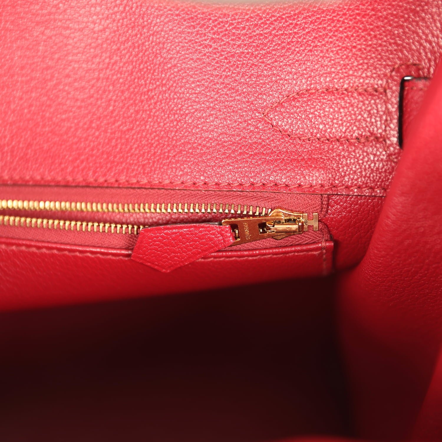 Hermes Special Order (HSS) Birkin 30 Etain, Rouge Grenat Togo Gold Hardware - view 9