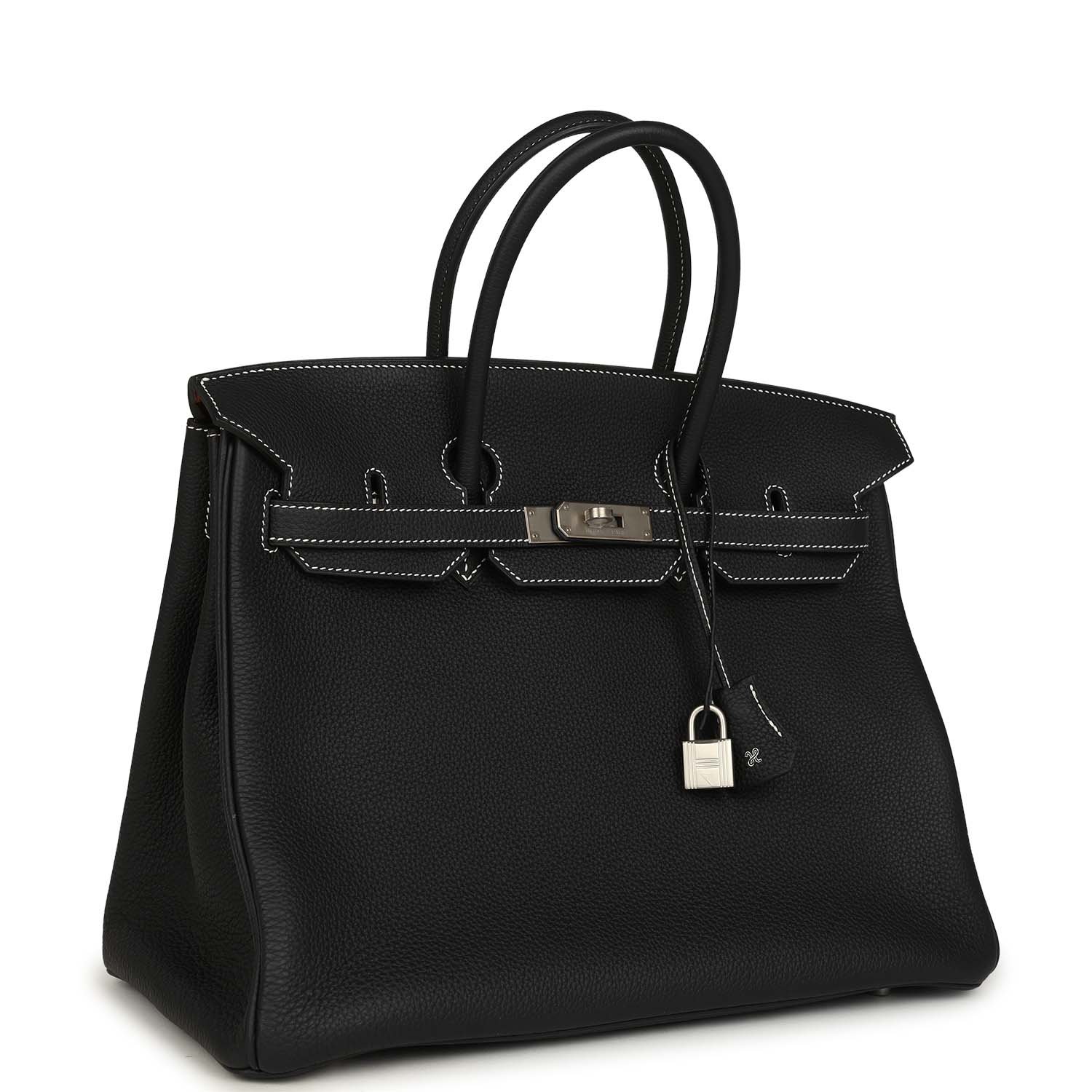 Hermes Special Order (HSS) Birkin 35 Black Verso Togo Brushed Palladium Hardware - view 2