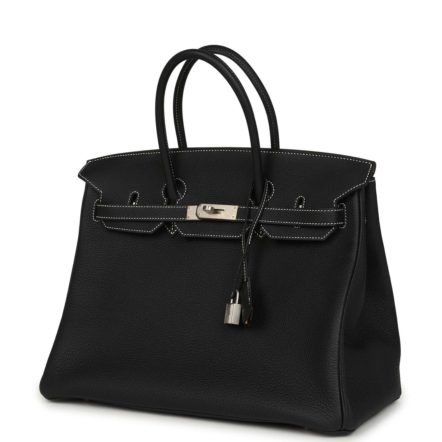 Hermes Special Order (HSS) Birkin 35 Black Verso Togo Brushed Palladium Hardware - view 5