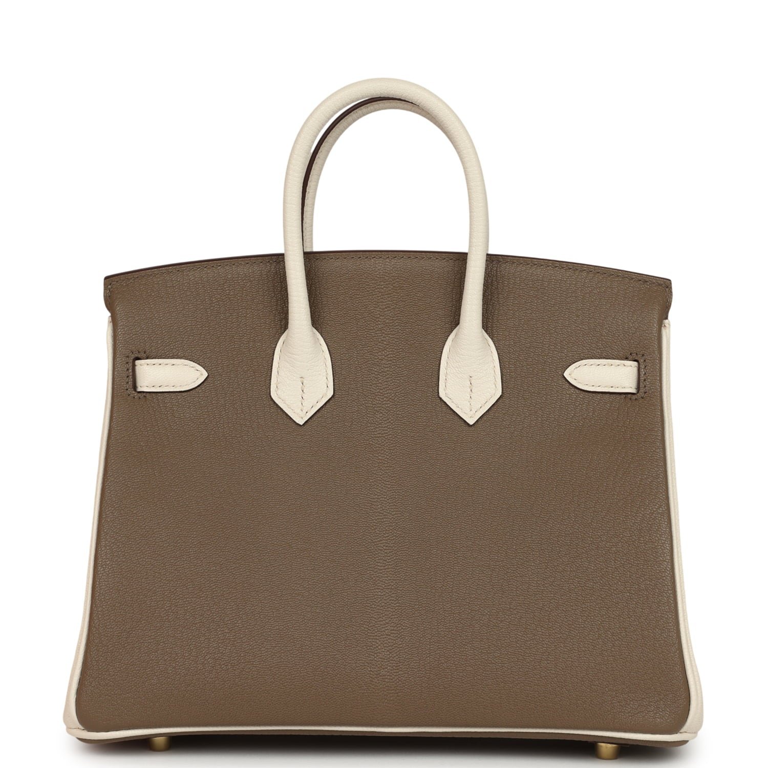 Hermes Special Order (HSS) Birkin 25 Etoupe, Nata Chevre Mysore Permabrass Hardware - view 4