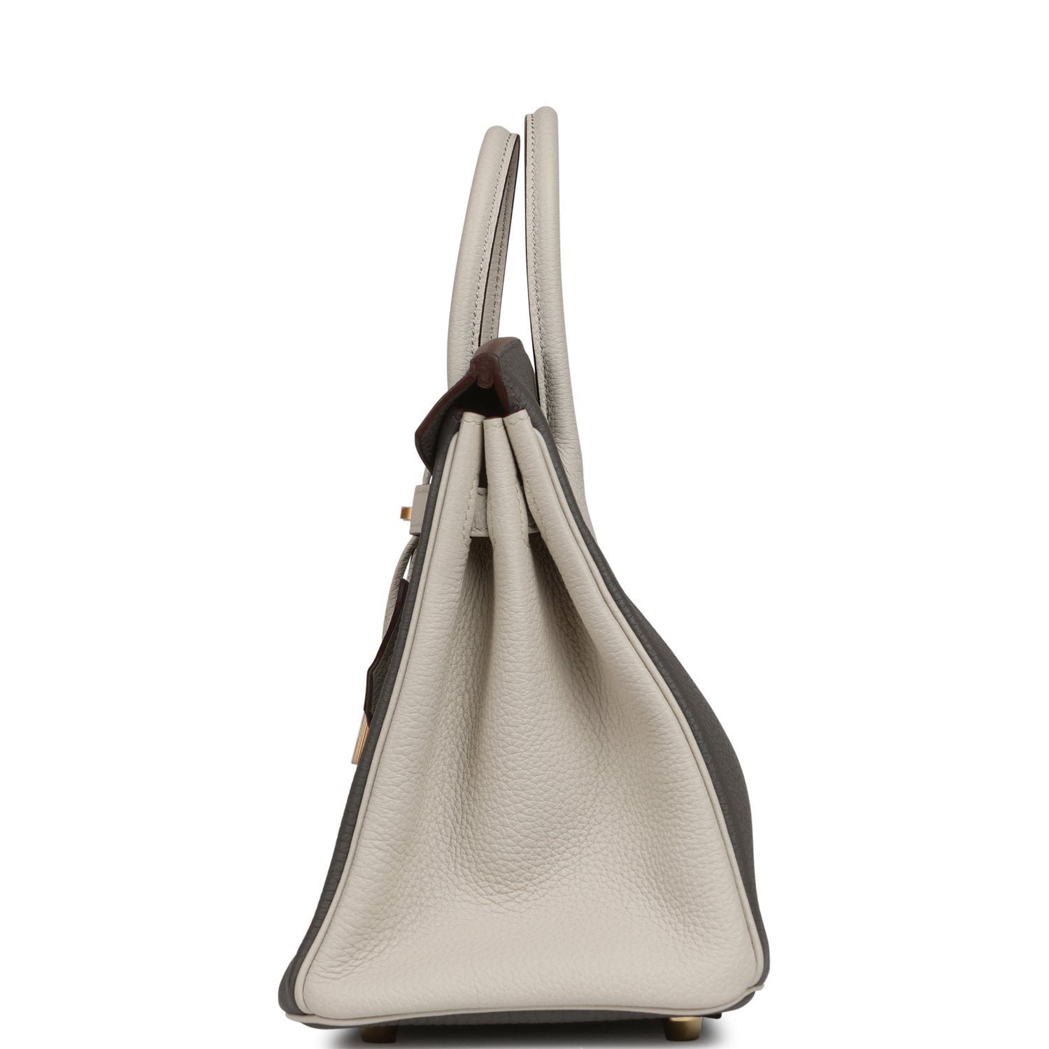 Hermes Special Order (HSS) Birkin 25 Etain, Craie Togo Brushed Gold Hardware - view 3