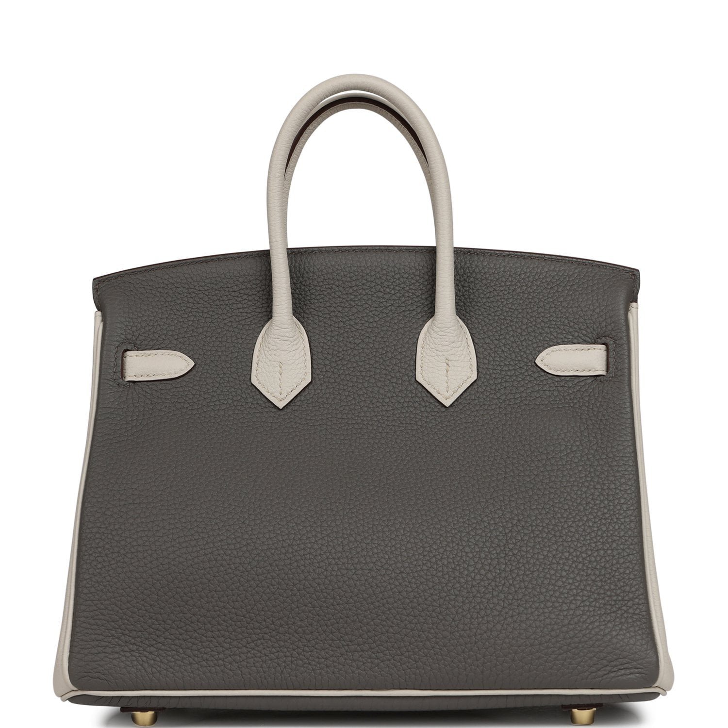 Hermes Special Order (HSS) Birkin 25 Etain, Craie Togo Brushed Gold Hardware - view 4