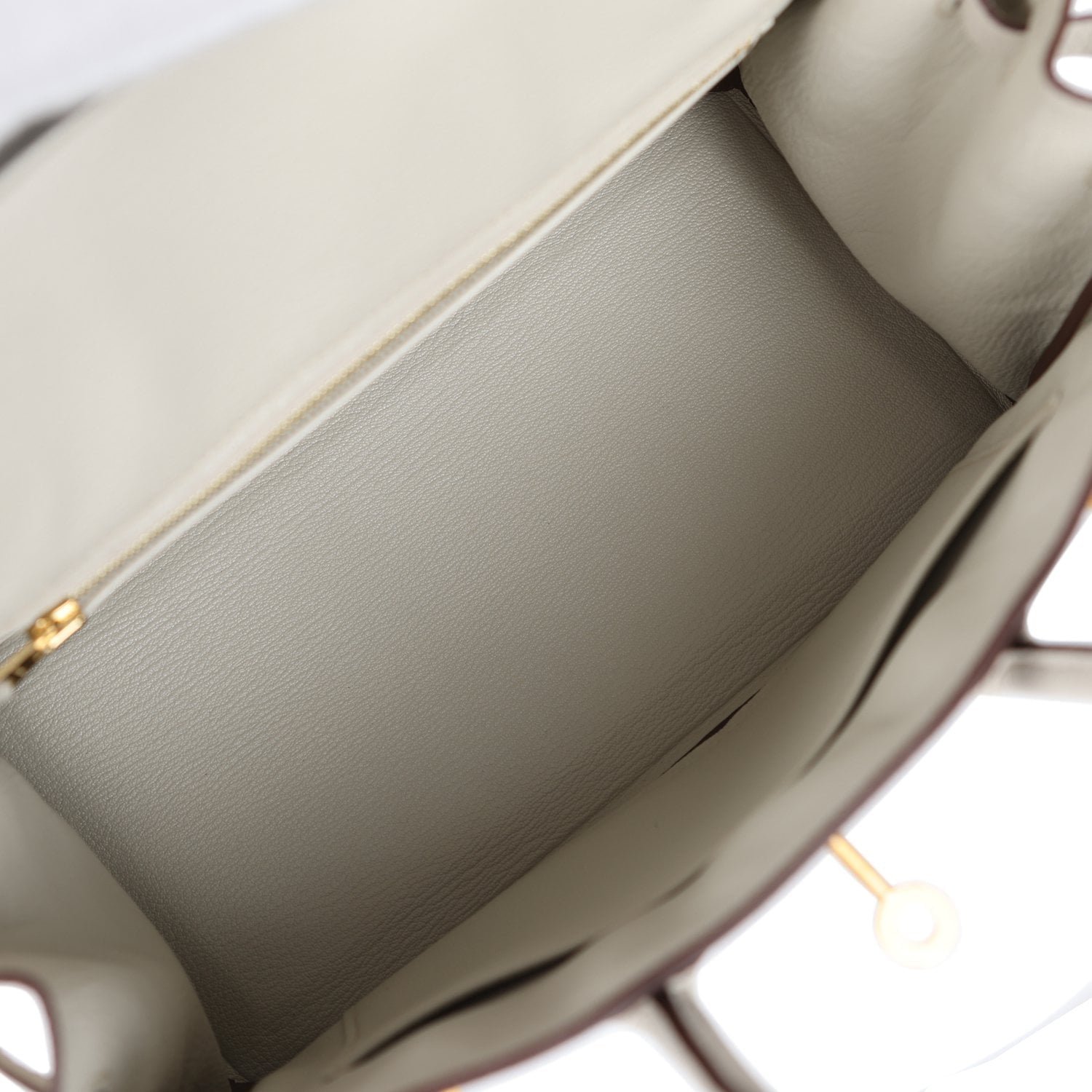 Hermes Special Order (HSS) Birkin 25 Etain, Craie Togo Brushed Gold Hardware - view 9
