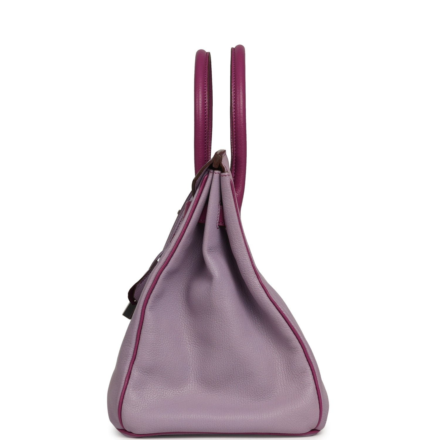Pre-owned Hermes Special Order (HSS) Birkin 35 Lilac, Cyclamen Chevre Mysore Palladium Hardware - view 3
