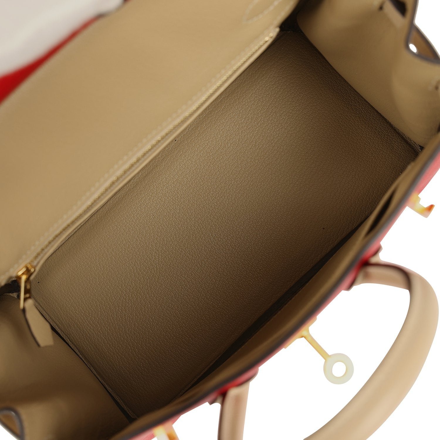 Pre-owned Hermes Special Order (HSS) Birkin 25 Rouge Casaque, Trench Epsom Gold Hardware - view 9