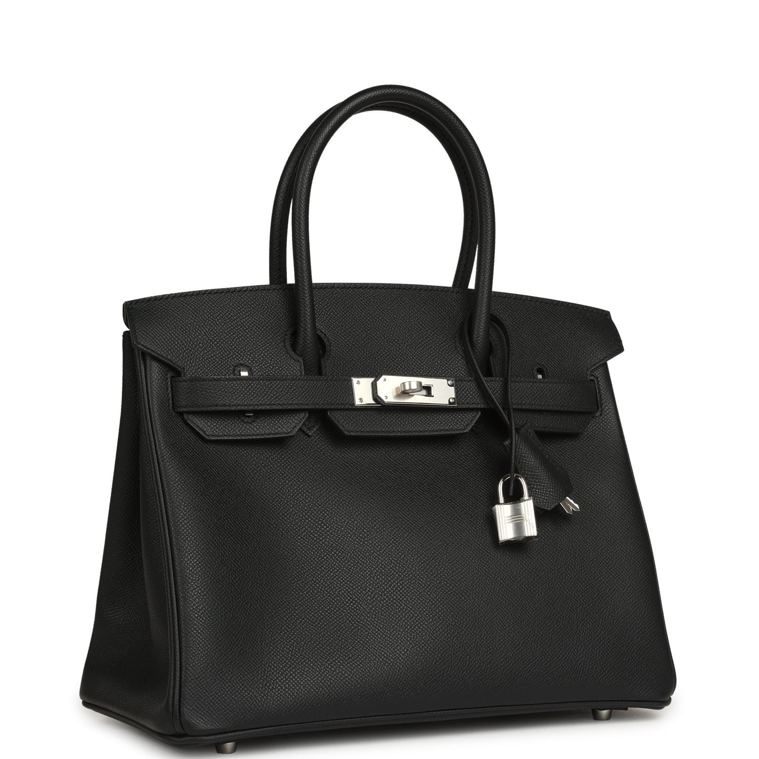 Hermes Special Order (HSS) Birkin 30 Black Verso Epsom Palladium Hardware - view 2