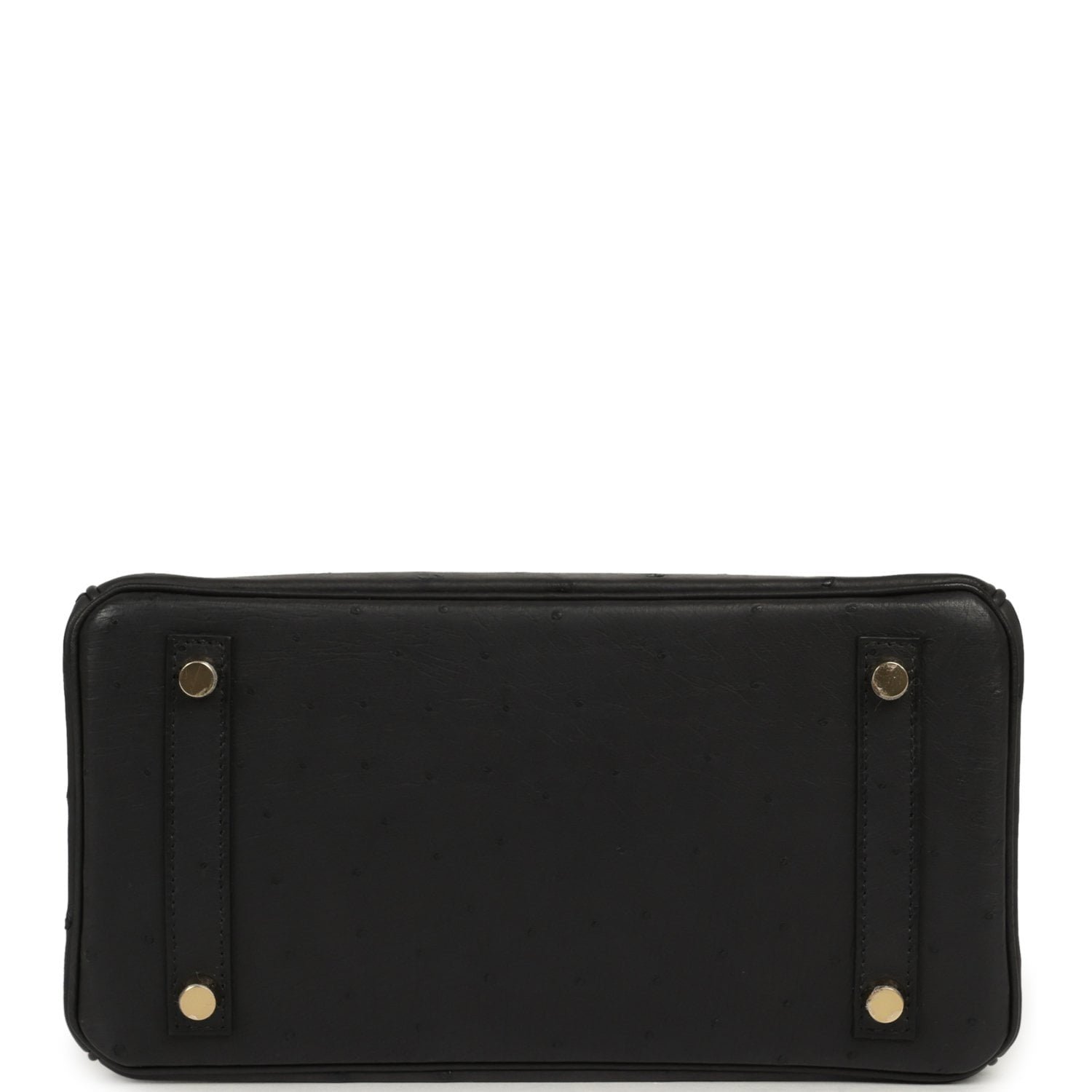 Hermes Special Order (HSS) Birkin 25 Black Verso Ostrich Permabrass Hardware - view 6