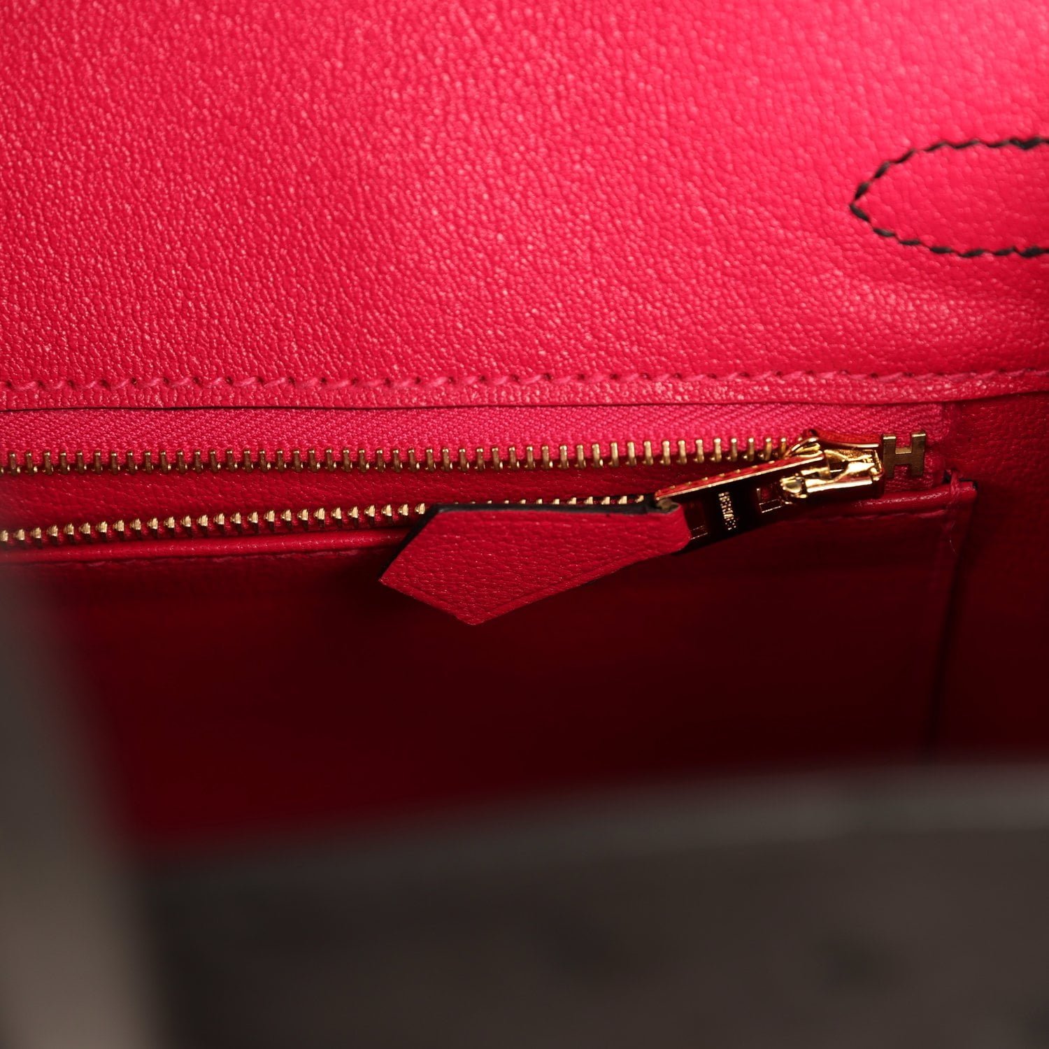 Hermes Special Order (HSS) Birkin 25 Black Verso Ostrich Permabrass Hardware - view 9