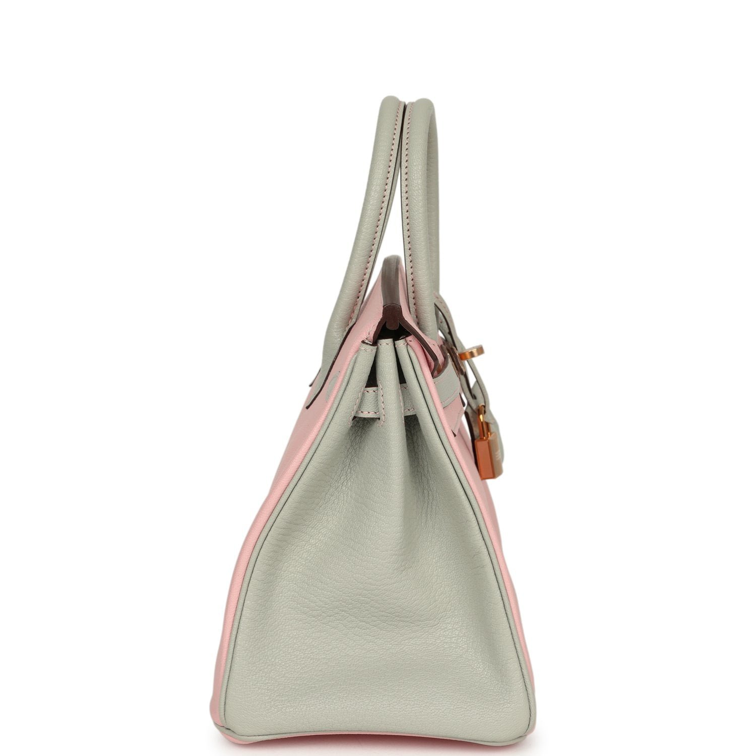 Hermes Special Order (HSS) Birkin 25 Rose Sakura, Gris Perle Chevre Mysore Rose Gold Hardware - view 3