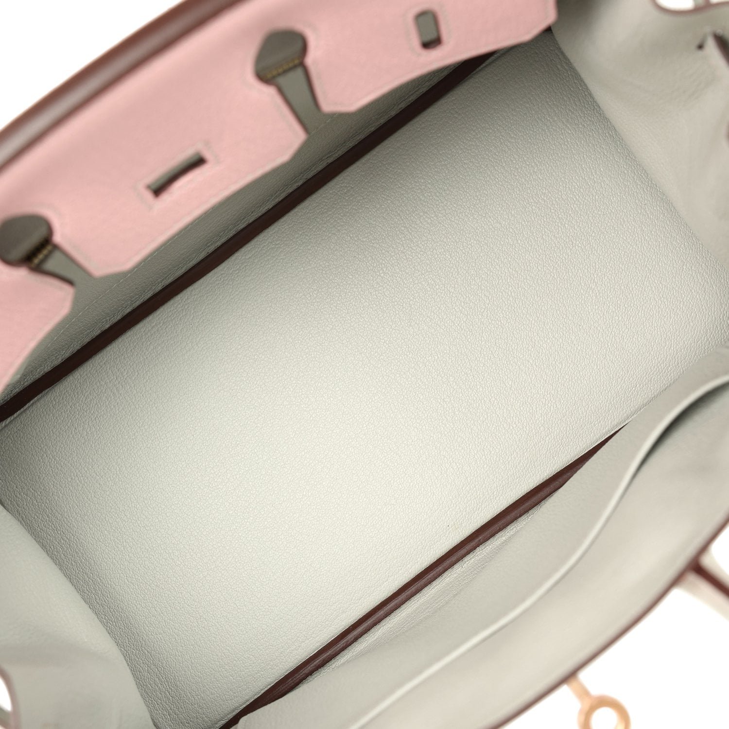 Hermes Special Order (HSS) Birkin 25 Rose Sakura, Gris Perle Chevre Mysore Rose Gold Hardware - view 8