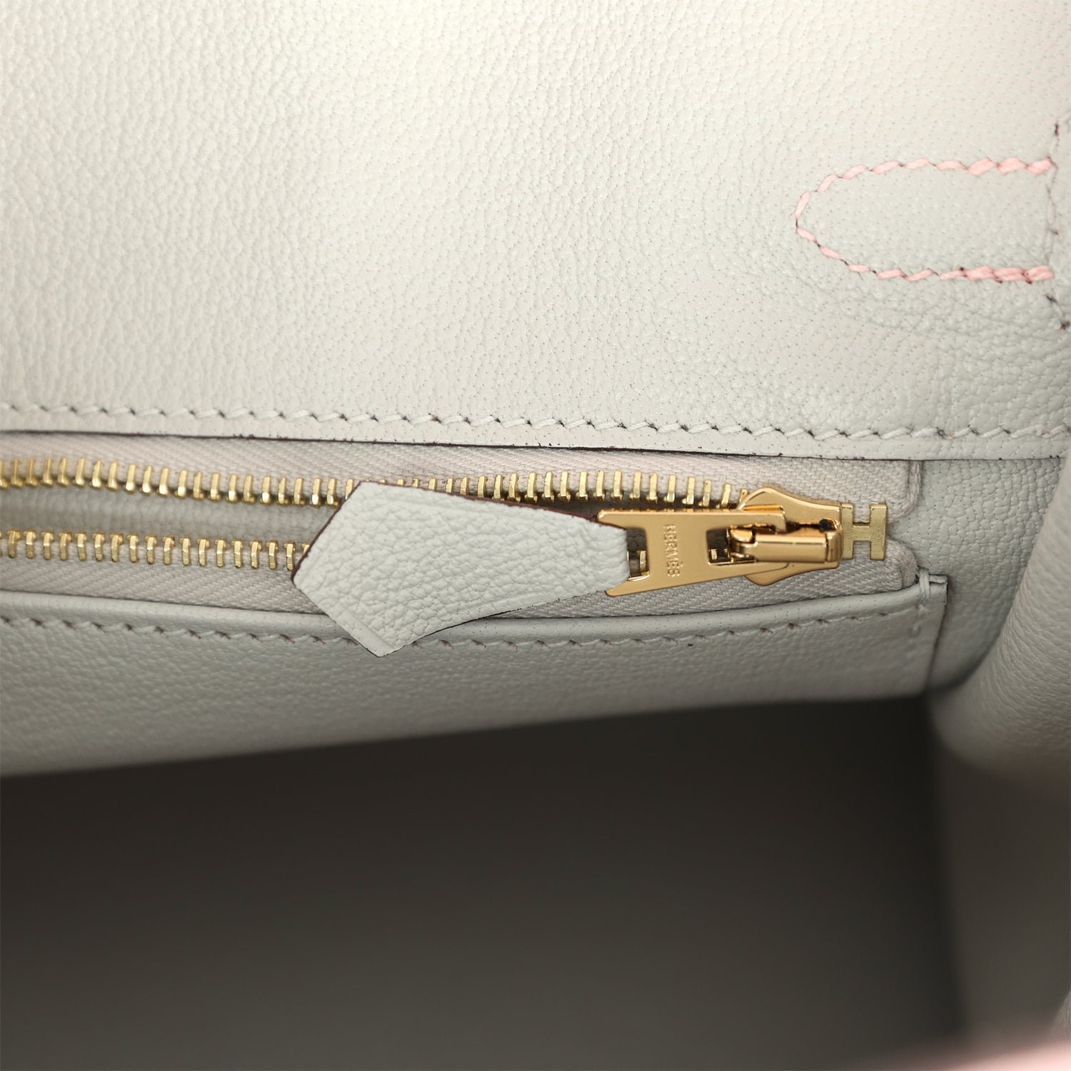 Hermes Special Order (HSS) Birkin 25 Rose Sakura, Gris Perle Chevre Mysore Rose Gold Hardware - view 9