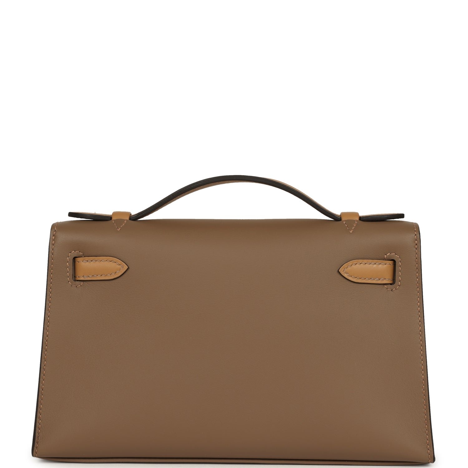 Hermes Special Order (HSS) Kelly Pochette Beige De Weimar, Biscuit Swift Permabrass Hardware - view 4