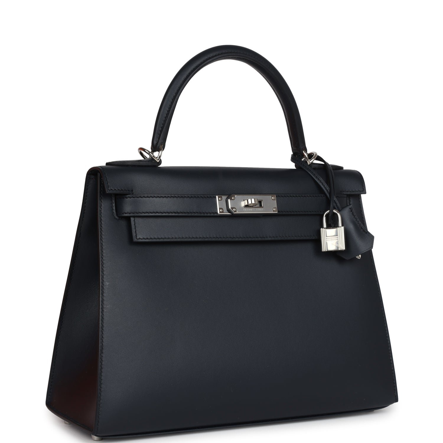 Hermes Special Order (HSS) Kelly Sellier 28 Bleu Obscur Verso Sombrero Palladium Hardware - view 2