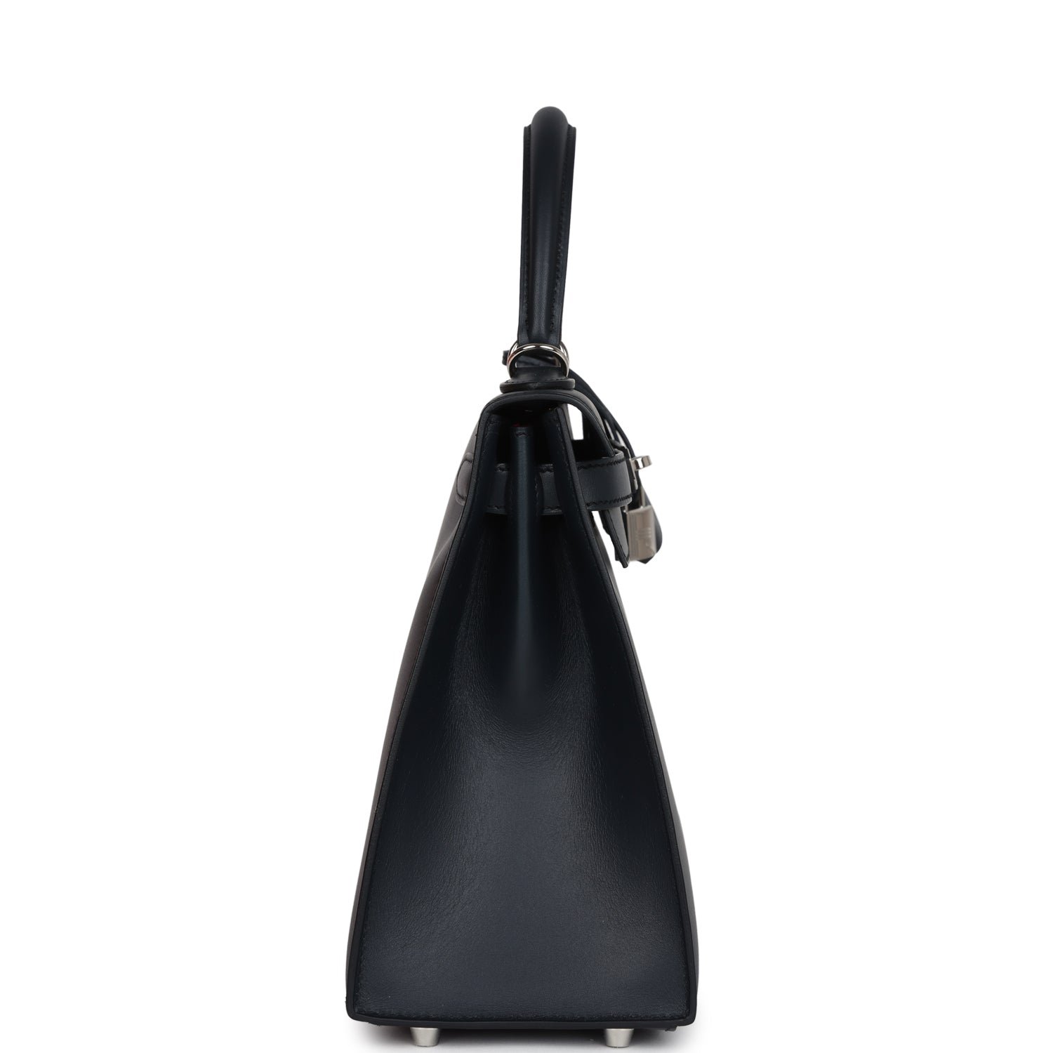 Hermes Special Order (HSS) Kelly Sellier 28 Bleu Obscur Verso Sombrero Palladium Hardware - view 3
