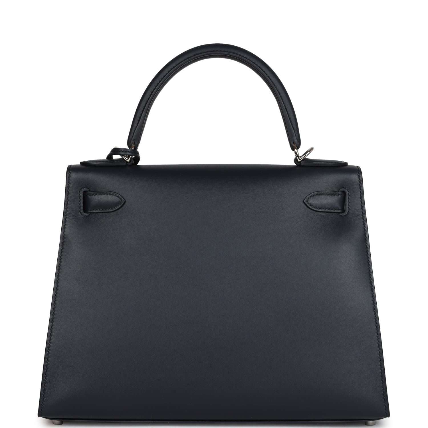 Hermes Special Order (HSS) Kelly Sellier 28 Bleu Obscur Verso Sombrero Palladium Hardware - view 4