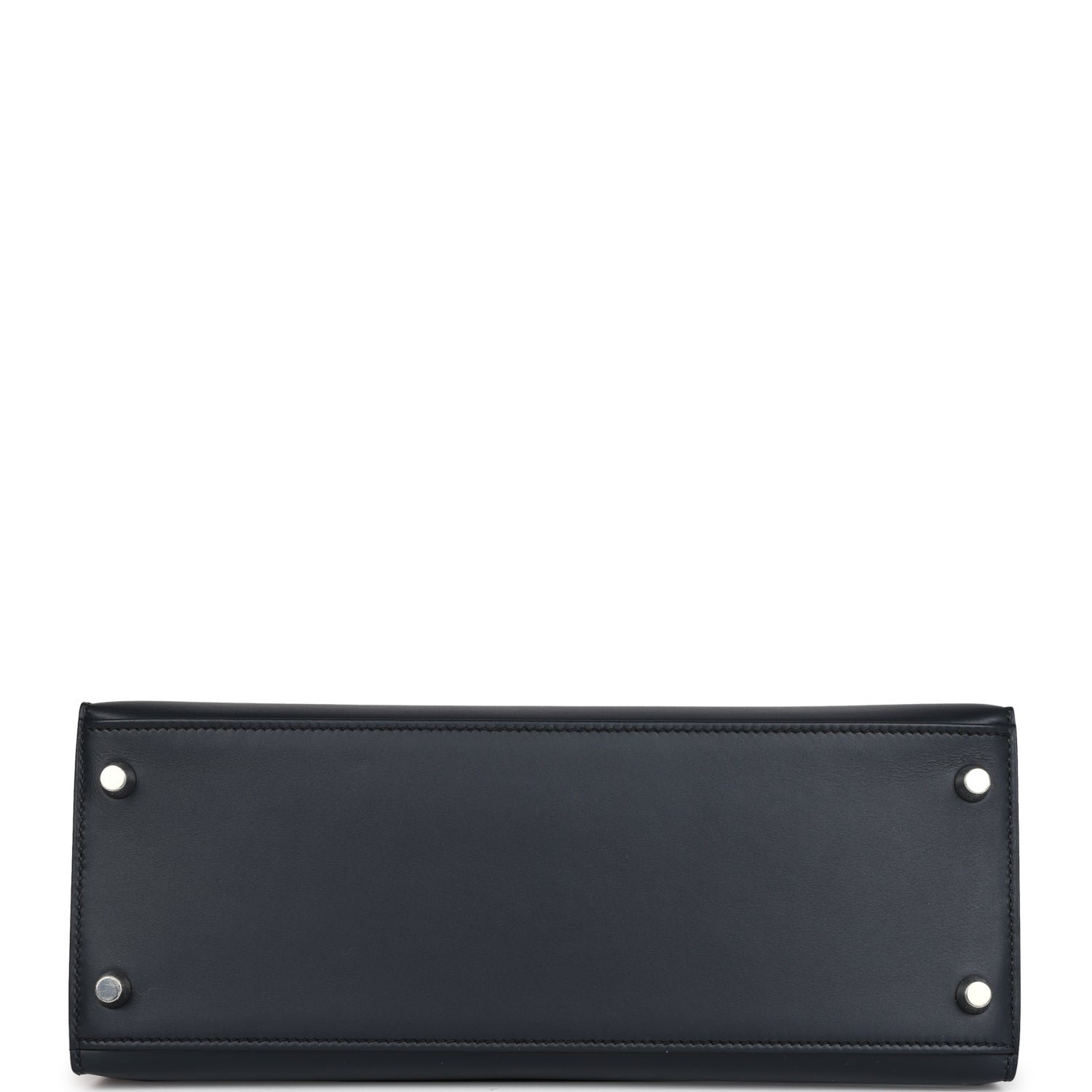 Hermes Special Order (HSS) Kelly Sellier 28 Bleu Obscur Verso Sombrero Palladium Hardware - view 6