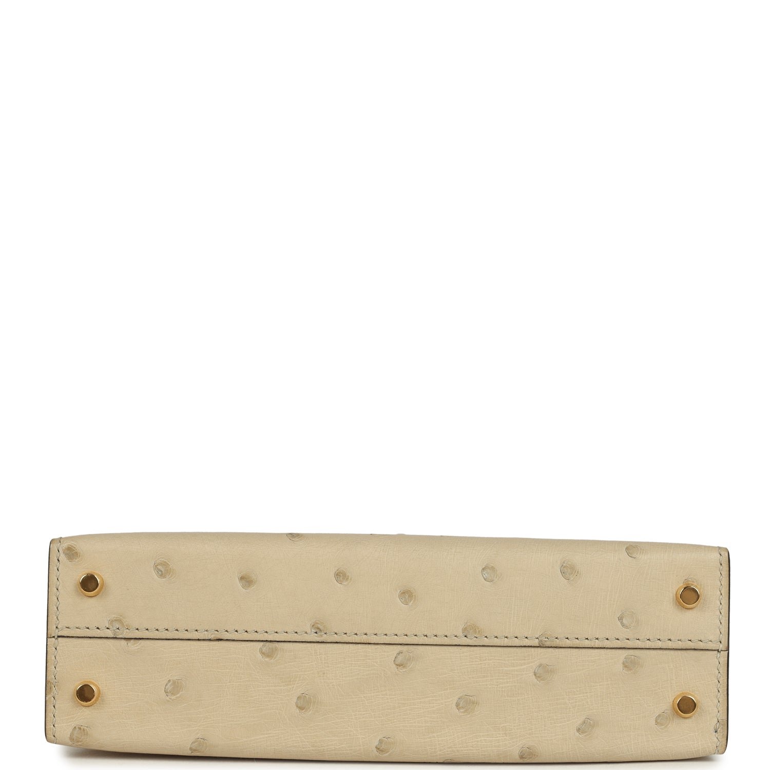 Hermes Special Order (HSS) Kelly Sellier 20 Parchemin, Cognac Ostrich Gold Hardware - view 6