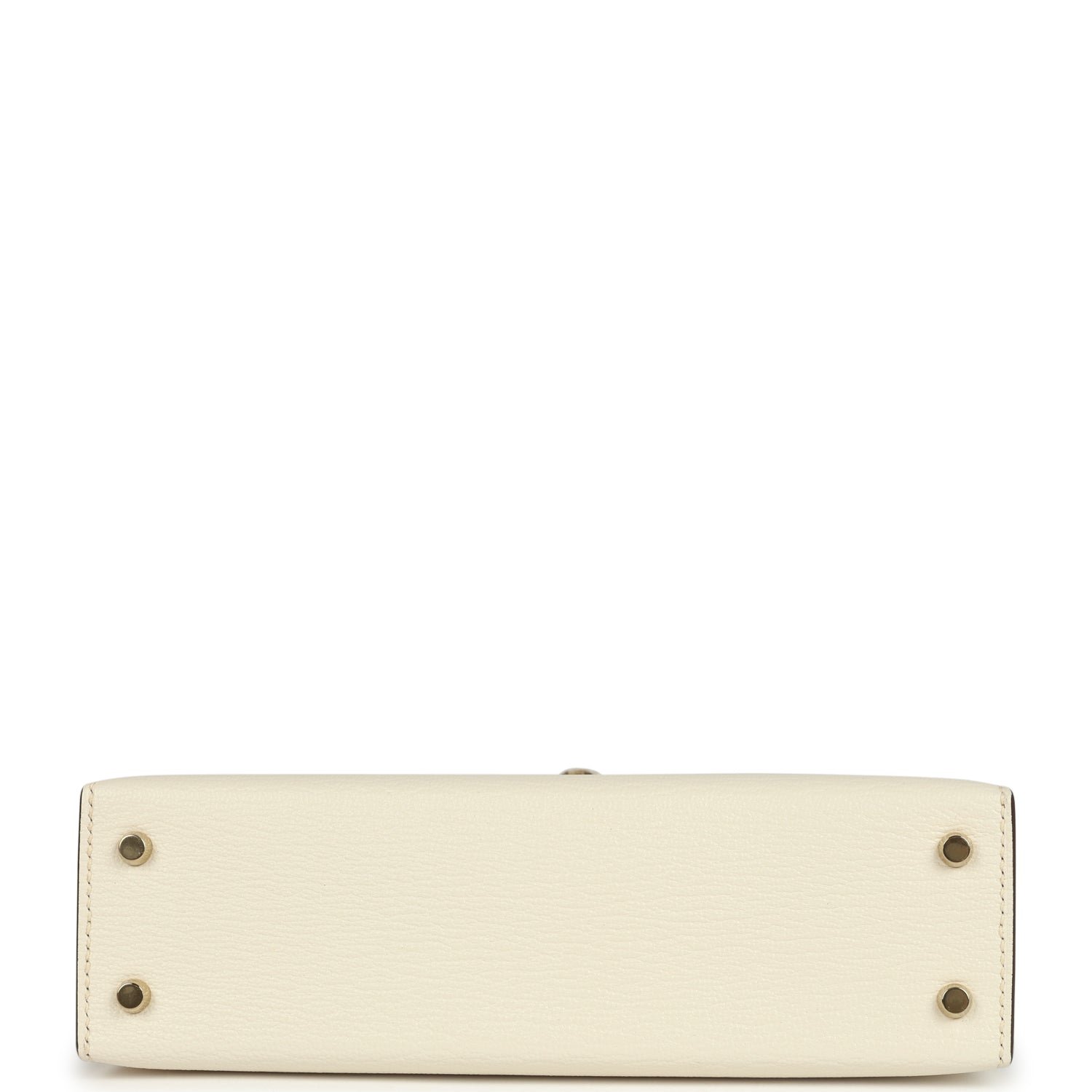 Hermes Special Order (HSS) Kelly Sellier 20 Nata, Etoupe Chevre Mysore Permabrass Hardware - view 6