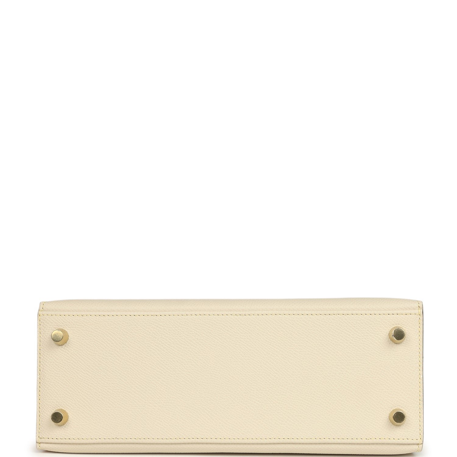 Hermes Special Order (HSS) Kelly Sellier 25 Craie, Jaune Poussin Epsom Gold Hardware - view 6