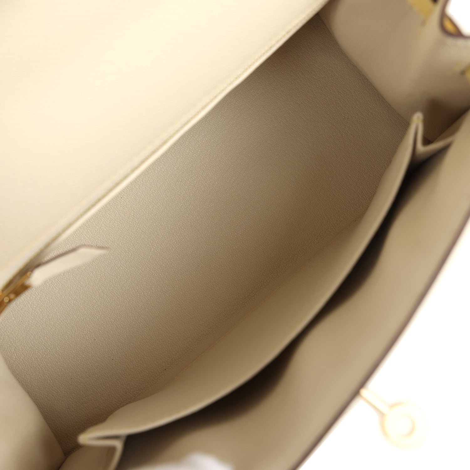 Hermes Special Order (HSS) Kelly Sellier 25 Craie, Jaune Poussin Epsom Gold Hardware - view 8