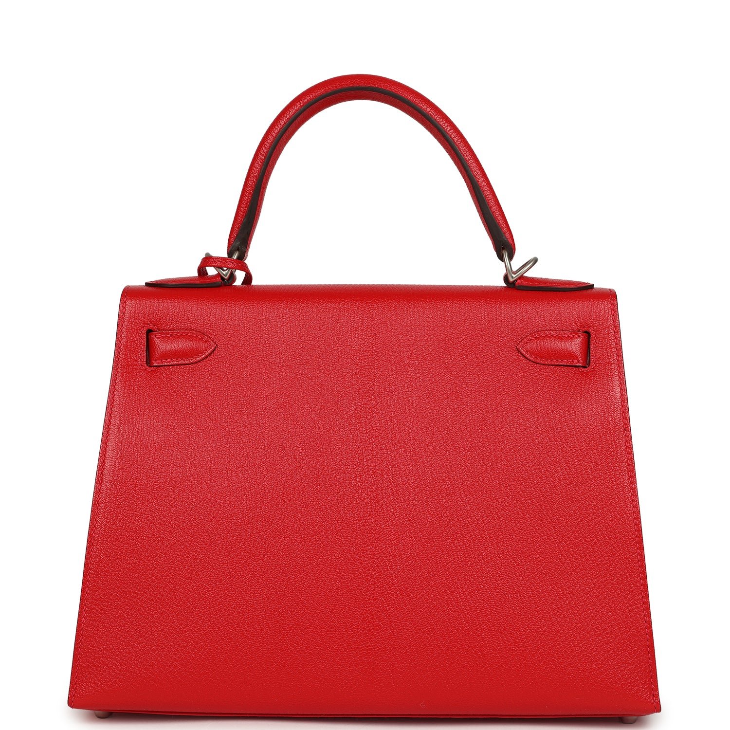 Hermes Special Order (HSS) Kelly Sellier 28 Rouge De Coeur Chevre Mysore Brushed Palladium Hardware - view 4