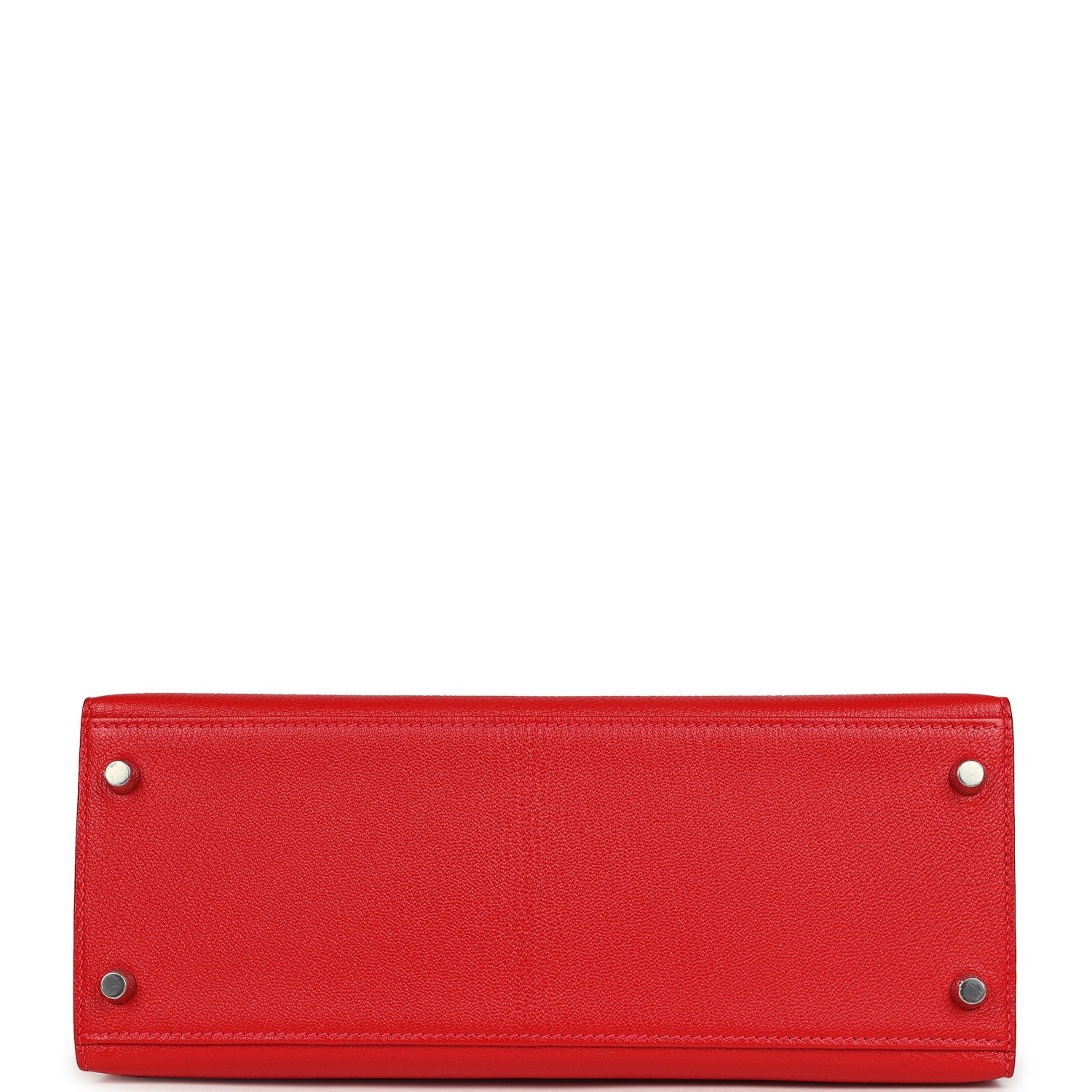 Hermes Special Order (HSS) Kelly Sellier 28 Rouge De Coeur Chevre Mysore Brushed Palladium Hardware - view 6