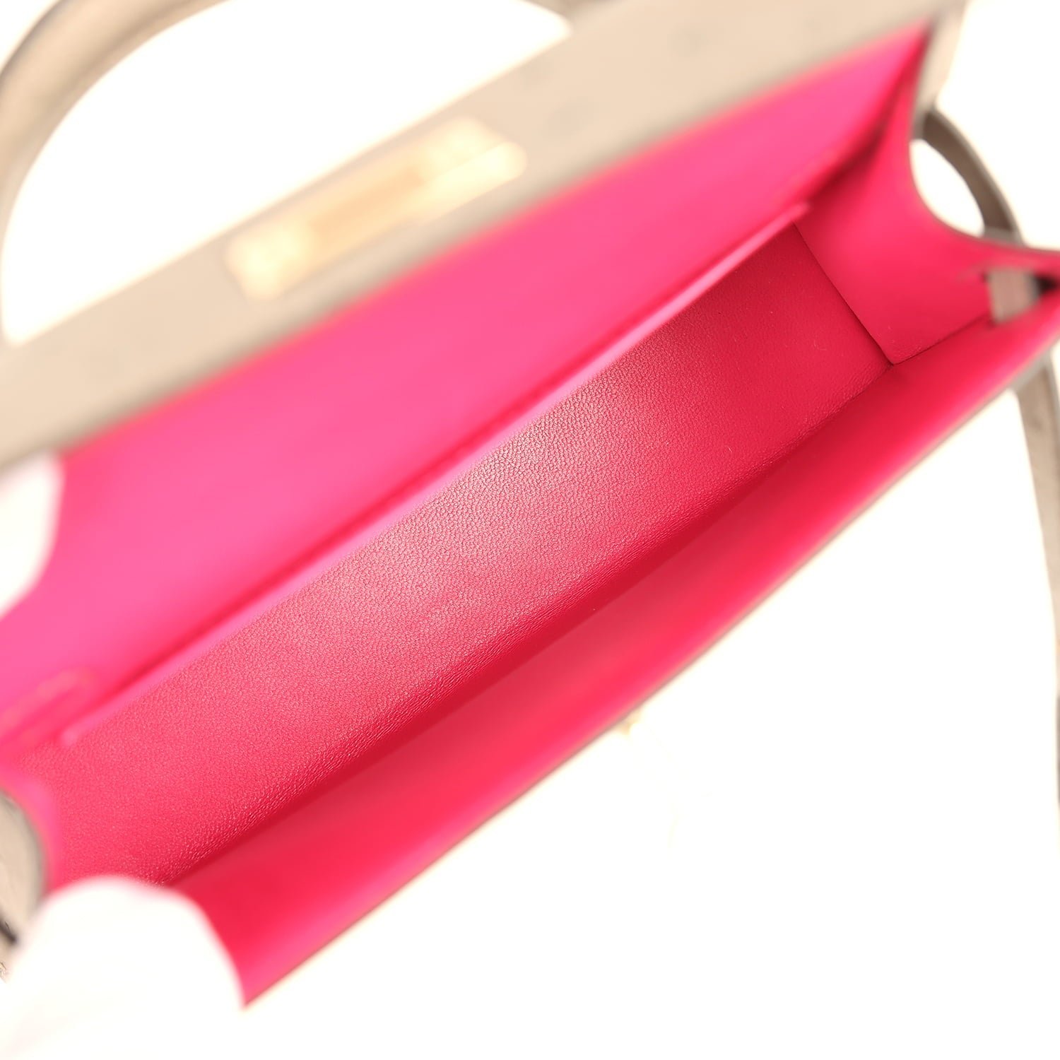 Hermes Special Order (HSS) Kelly Sellier 20 Graphite Verso Ostrich Permabrass Hardware - view 8