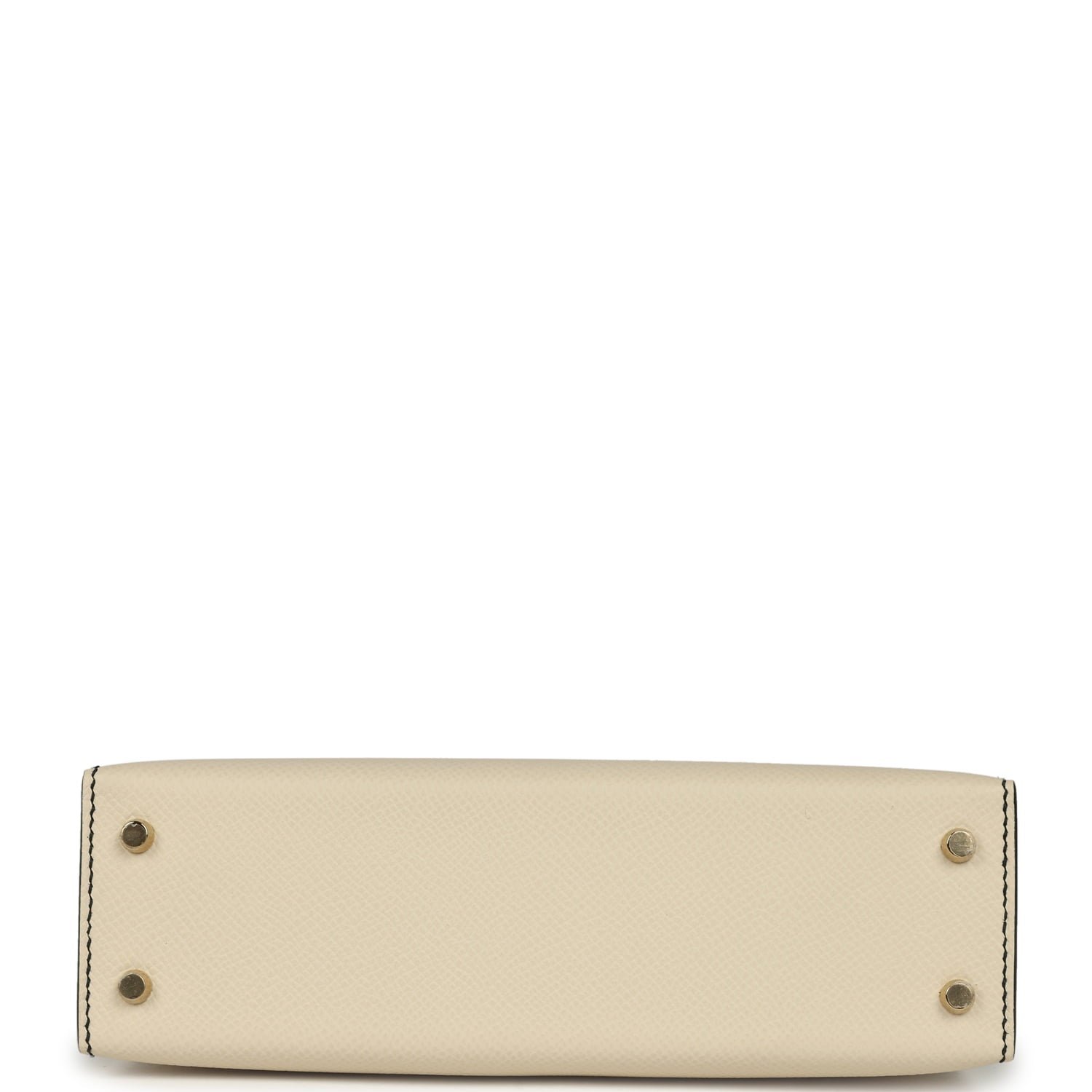 Hermes Special Order (HSS) Kelly Sellier 20 Craie, Black Epsom Permabrass Hardware - view 6