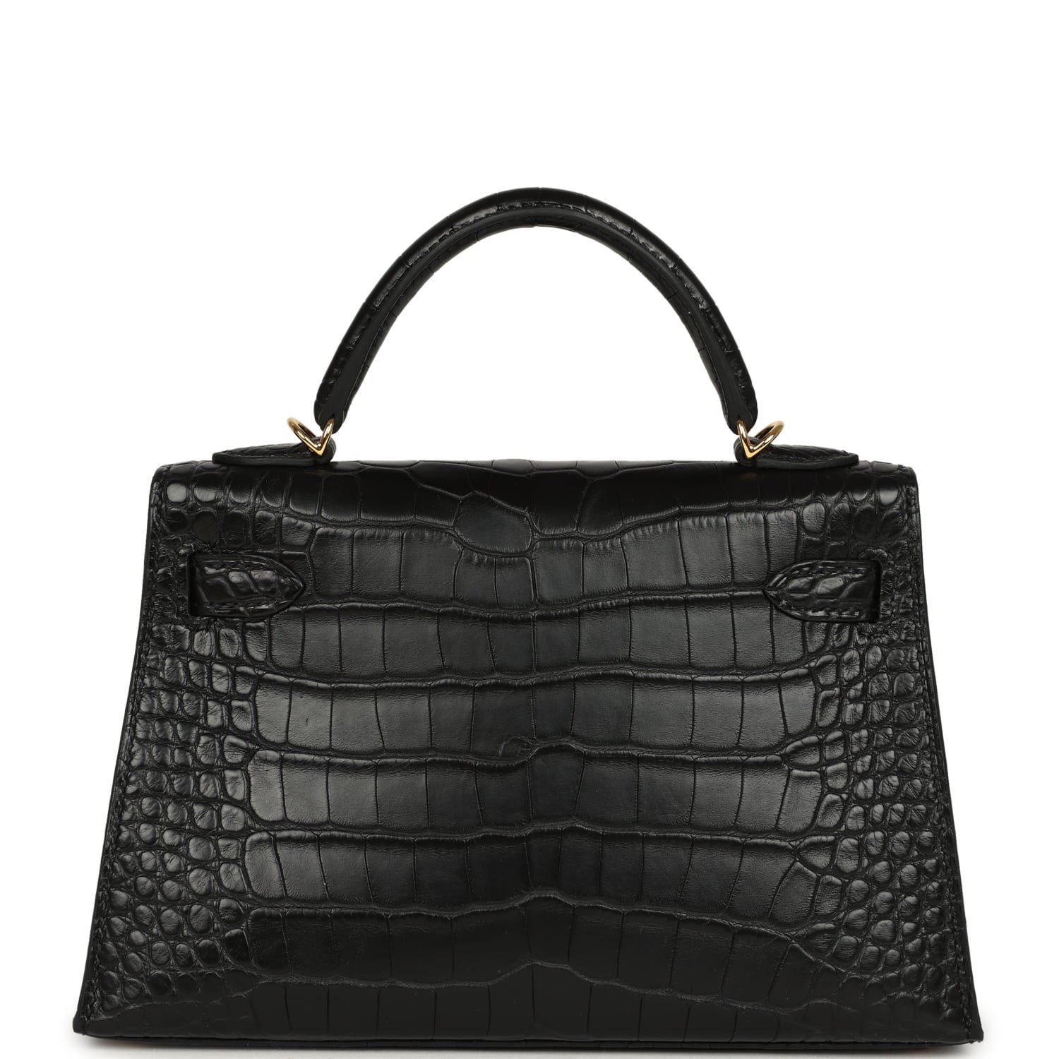 Hermes Special Order (HSS) Kelly Sellier 20 Black Verso Matte Alligator Gold Hardware - view 4