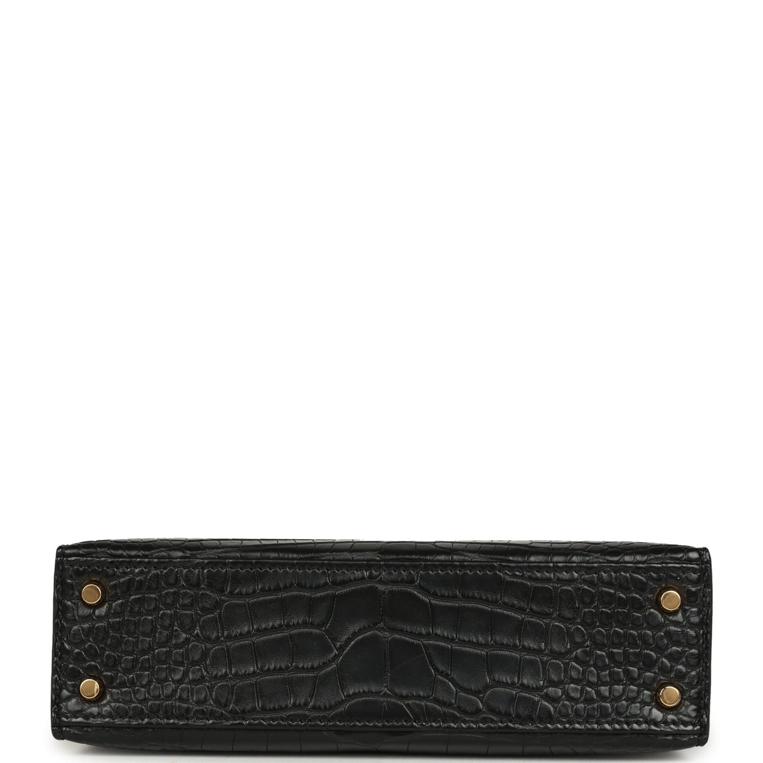Hermes Special Order (HSS) Kelly Sellier 20 Black Verso Matte Alligator Gold Hardware - view 6