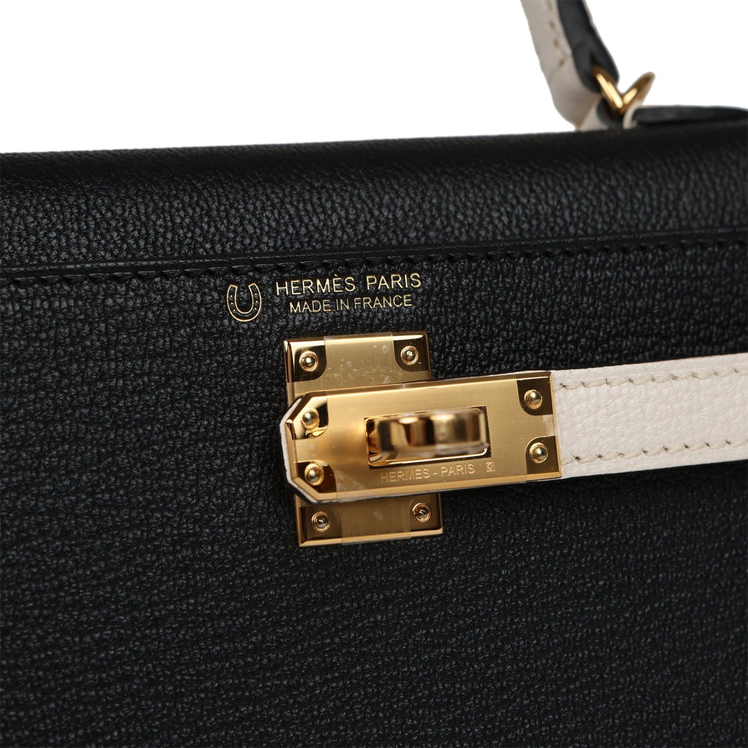 Hermes Special Order (HSS) Kelly Sellier 20 Black, Nata Chevre Mysore Gold Hardware - view 7