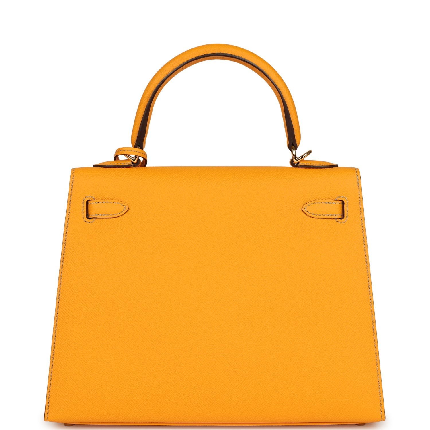 Hermes Special Order (HSS) Kelly Sellier 25 Jaune D'Or Verso Epsom Gold Hardware - view 4