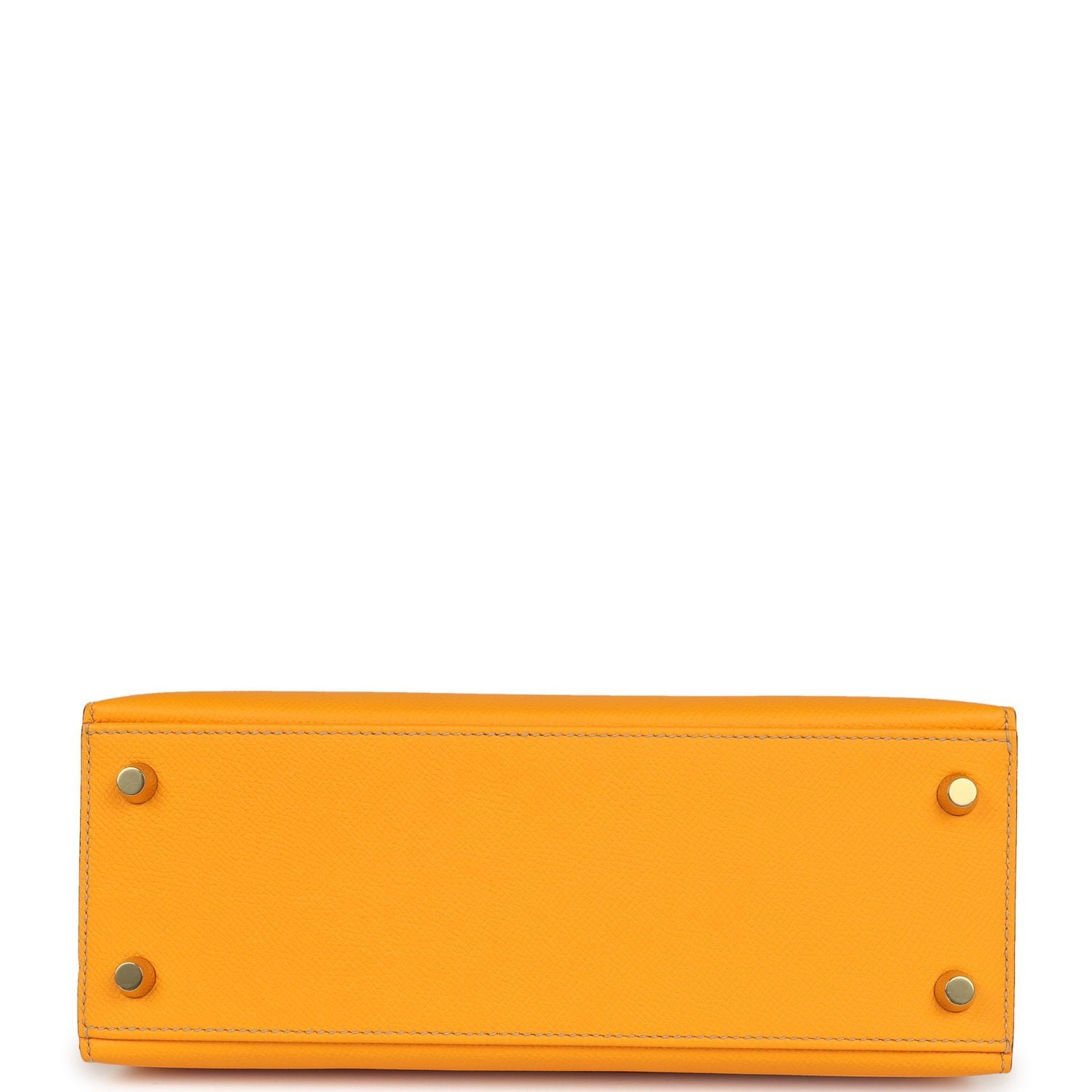 Hermes Special Order (HSS) Kelly Sellier 25 Jaune D'Or Verso Epsom Gold Hardware - view 6