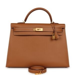 Hermes Special Order (HSS) Kelly Sellier 40 Gold Verso Epsom Brushed Gold Hardware