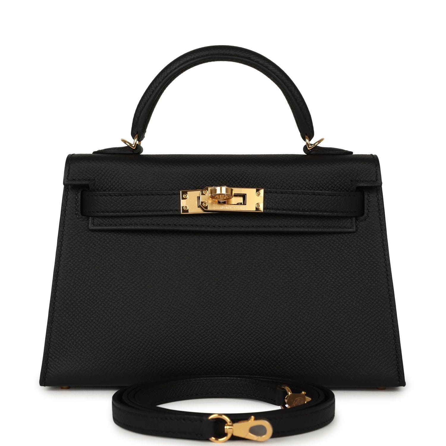 Hermes Special Order (HSS) Kelly Sellier 20 Black Verso Epsom Gold Hardware